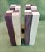 Blank #732 - Yellowheart & Peruvian Walnut Segemented Blanks - Set of 4 ~ 1 5/8 x 1 5/8 x 5 1/2+ ~ $27.99